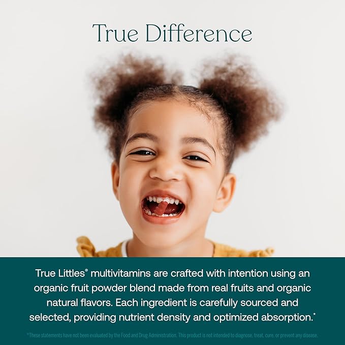 True Grace True Littles Daily Kids Multi - 60 Pectin Gummies - Immune Cognitive Bone &amp Eye Support - Clinically Studied Lutemax Kids Lutein &amp Vitamin D3 + K2 - Allergen Free &amp Vegan - 60