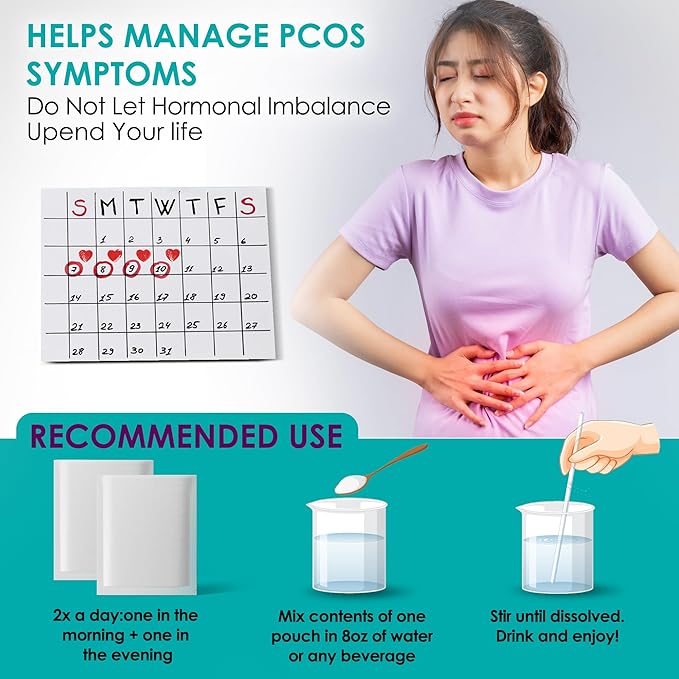 Inositol Supplement - Myo-Inositol and D-Chiro Inositol Plus Active Folate- Ideal 40:1 Ratio - Hormone Balance &amp Healthy Ovarian Support for Women- 60 sachets (60)