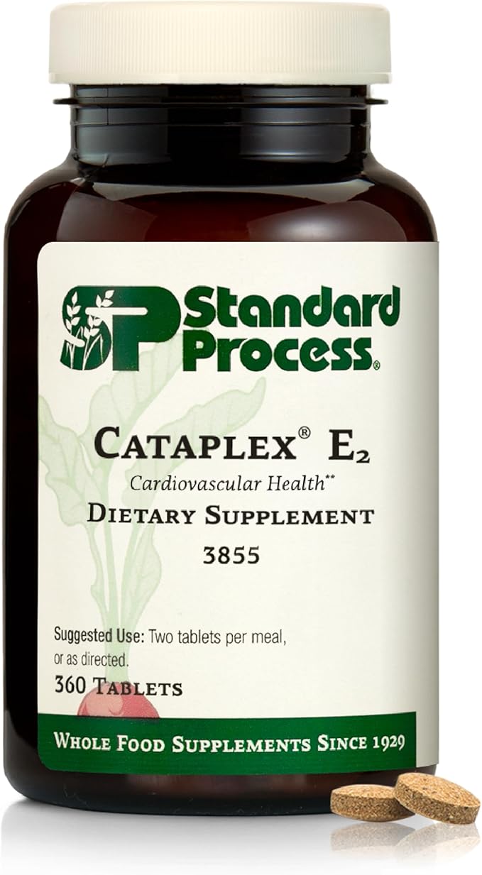 Standard Process Cataplex E2 - Healthy Heart Supplement - Supports Cellular Health with Antioxidant Activity - Non-Dairy &amp Non-Soy - 90 Tablets (45 Servings)