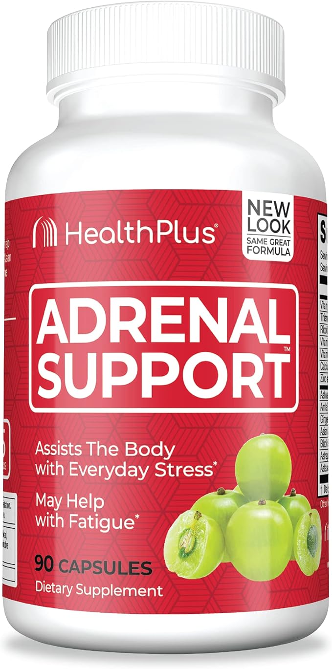 Health Plus Adrenal Cleanse Ashwagandha Capsules for Adrenal Function and Antioxidant Support and Stress Relief 90 Capsules