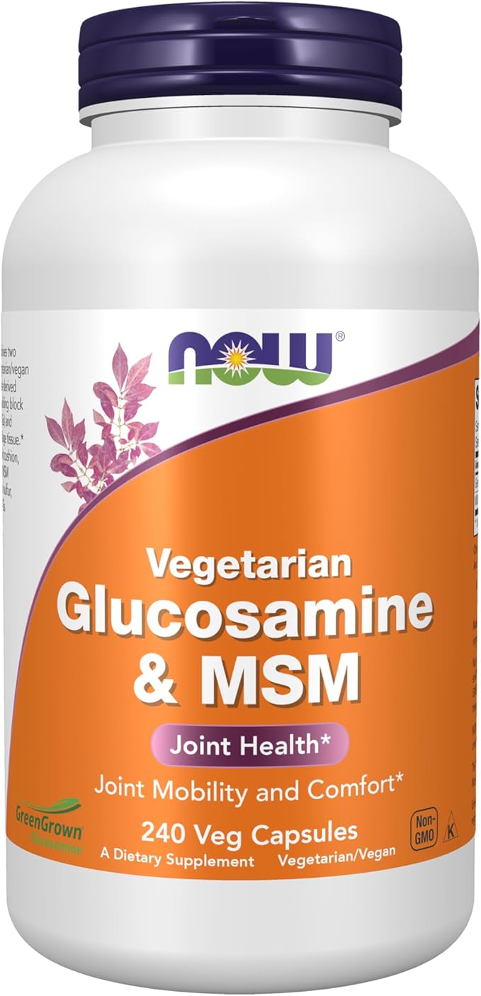 NowFoods Vegetarian Glucosamine &amp MSM Joint Health 240 Veg Capsules