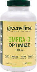 Greens First Omega-3 Optimize Daily Supplement Ultra-Pure Potent Marine Oil - for Heart Brain &amp Joint Health - High EPA/DHA - Immune Support - 850mg - 120 Softgels