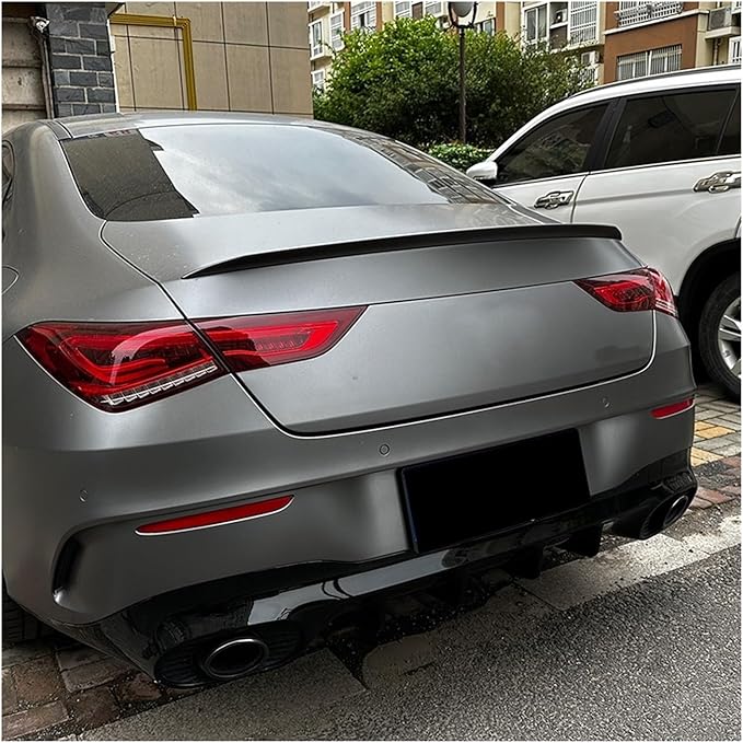Compatible For Mercedes Benz CLA Class C118 CLA250 CLA35 AMG CLA45 AMG 2020 2021 2022 2023 Car Rear Trunk Lid Spoiler Wing Splitter Lip Kit (Color : Carbon Fiber)