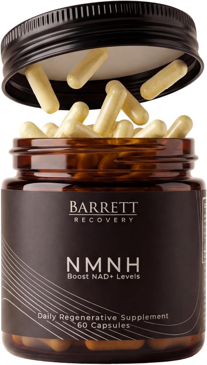 Barrett Recovery NMNH NAD+ Support Supplement – Daily Cellular Energy &amp Vitality Support Unflavored Capsules 60 Count