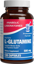 Free Form L-Glutamine Supplement - Clinical L Glutamine Capsules 500mg for Gut Health and Immune Support - Powerful Amino Acid Glutathione Precursor - Non-GMO &amp Made in The USA - 100 Servings