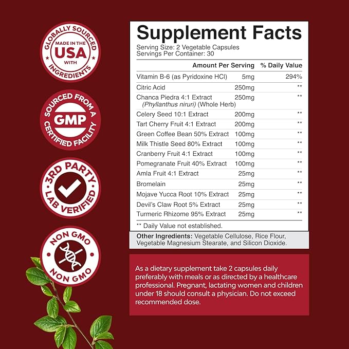 Bundle of Herbal Uric Acid Cleanse and Detox and Antarctic Krill Oil Softgels - Essential Daily Kidney Cleanse and Uric Acid Support - High Absorption Krill Oil Omega 3 Fatty Acid Supplement