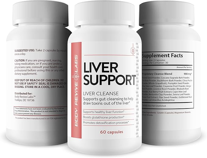 Liver Support - Liver Cleanse - Supports Gut Cleansing to Help Draw Toxins Out of The Liver - Liver Health Support - Liver Support Supplements - Promotes Detoxification Processes