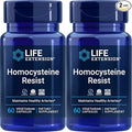 Life Extension Homocysteine Resist 60 Vegetarian Capsules (Pack of 2) Vitamin B2 B6 &amp B12 + Folate - Once-Daily Non-GMO Gluten-Free