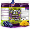 Biolore Grape Splash Sea Moss Gel 16 oz - No Added Sugar Vegan Made in USA - Wildcrafted Sea Moss Superfood with 92 Essential Vitamins - Ready to Use No Prep Needed