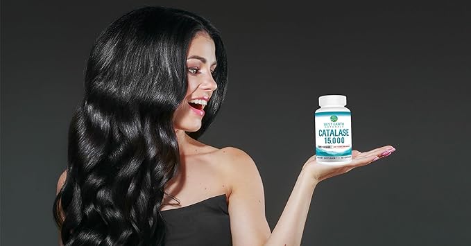 Best Earth Naturals Catalase Supplement 15000 - Hair Supplements for Strong Hair - 60 Capsules (60-Day Supply)