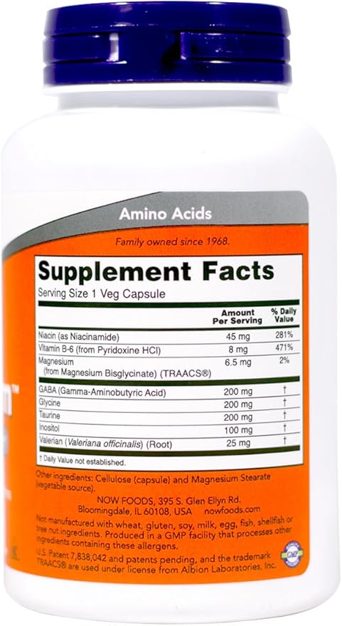 Now Foods True Calm Amino Relaxer 90 Veg Capsules 2 Pack