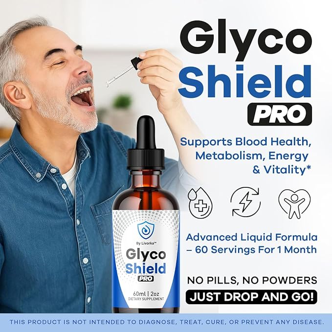 (3 Pack) Glyco Shield Drops - Official GlycoShield Pro Blood Formula Support Supplement Drops - Maximum Strength Original Natural to Overall Wellness and Support Health Reviews 3 Bottles for 3 Months