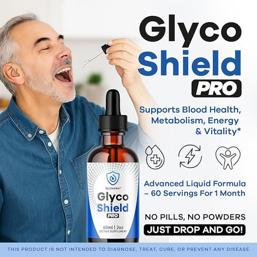 (3 Pack) Glyco Shield Drops - Official GlycoShield Pro Blood Formula Support Supplement Drops - Maximum Strength Original Natural to Overall Wellness and Support Health Reviews 3 Bottles for 3 Months