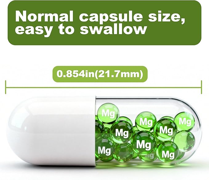 Magnesium Glycinate Complex Supplements 260 Capsules (130 Servings) | 500mg Magnesium Glycinate Citrate Malate &amp Oxide | High Absorption Vegan Gluten Free Easy to Swallow 260 Count (Pack of