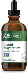 Gaia Herbs Pro Liquid Magnesium with Trace Minerals - Cellular Energy &amp DNA Production Support Supplement - Liquid Health Supplement with Boron Lithium Orotate &amp Potassium - 4 fl oz (48 Servin