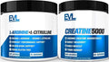 Pure Creatine Monohydrate Powder 5g (Unflavored 60 Servings) Plus L-Arginine and L-Citrulline Nitric Oxide Complex (Unflavored 75 Servings)