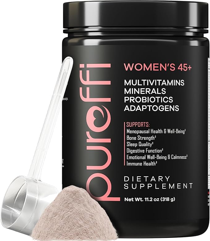 Women’s 45+ All-in-One Multivitamin Powder 33 Ingredients Menopausal Well-Being Support Probiotics for Digestive Support Mixed Berry 30 Servings