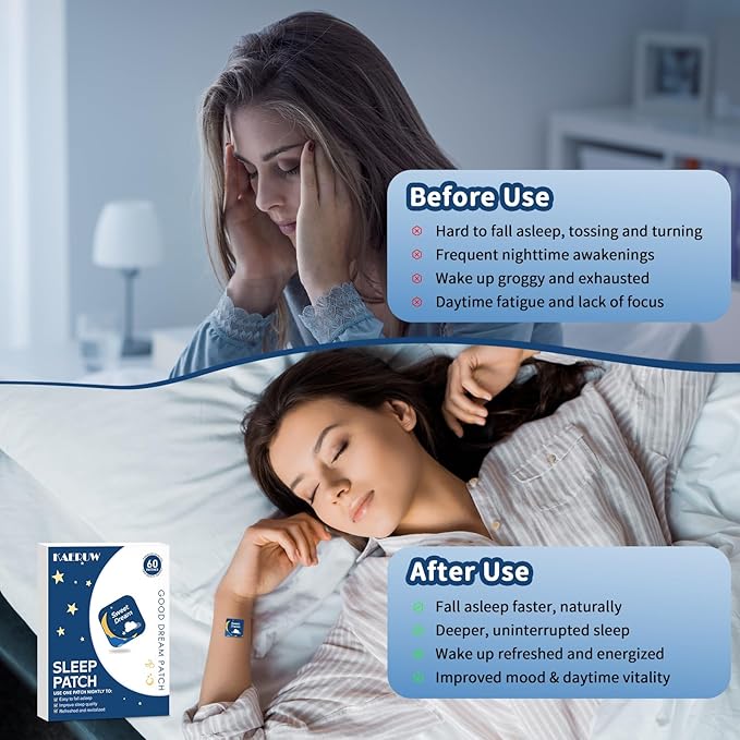 Sleep Patches for Adults with Magnesium and Sour Cherry Extract - Plant-Based Sleep Aid - Easy to use Suitable for Both Men and Women-2 Box 120 Count -SP01