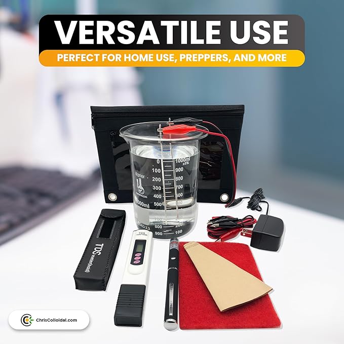 Enhanced 24V Ionic-Nano Colloidal Silver Generator Kit with 99.995% Pure Silver Wire – Just Add Distilled Water and a Jar!