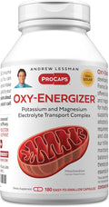 ANDREW LESSMAN Oxy-Energizer 180 Capsules - Combination of Two Vital Electrolyte-Minerals Potassium-Magnesium Aspartate-Citrate Complex to Support Optimum Cellular Energy Production. No Additives
