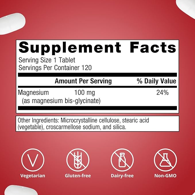 Metagenics Magnesium Glycinate - Highly Absorbable Magnesium Supplement for Sleep Stress Relief &amp Muscle Relaxation* - Supports Bone Heart &amp Nerve Health* - Non-GMO Gluten-Free - 120 Tablet