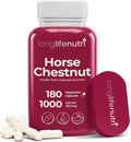 LongLifeNutri Horse Chestnut Extract 500mg - 180 Vegetarian Capsules Organic Supplement for Daily Wellness &amp Circulation 3-Month Supply GMP Certified Made in USA