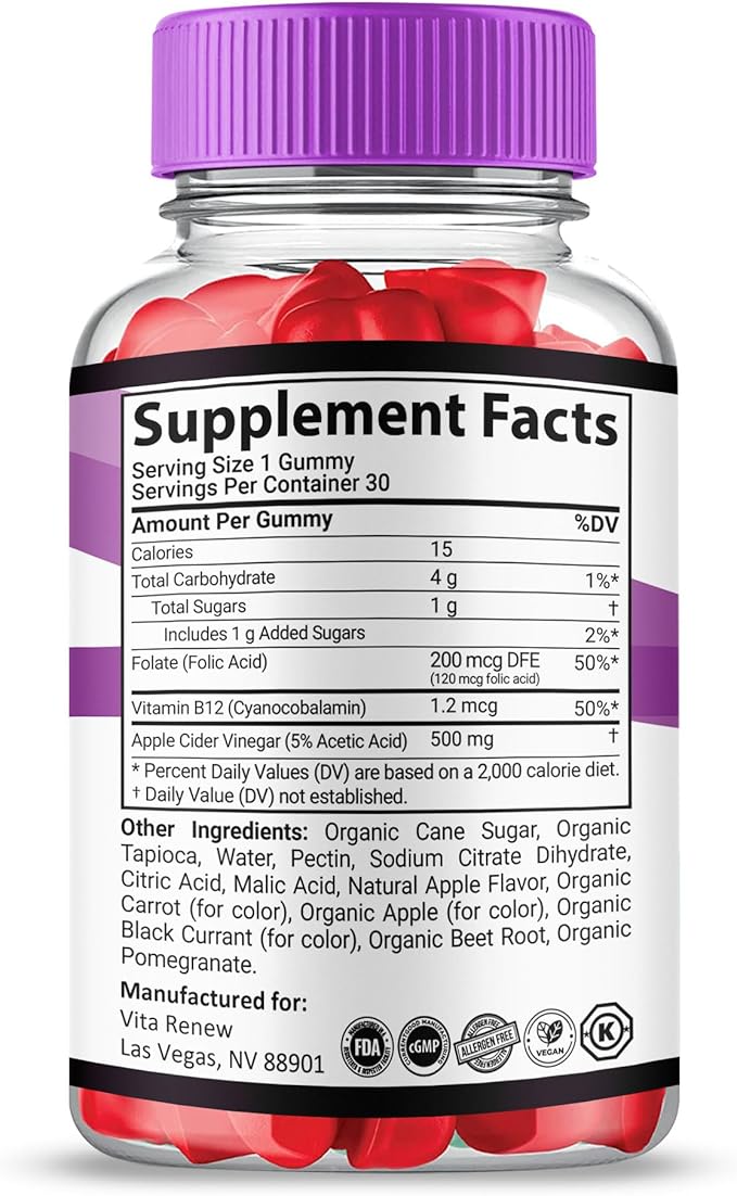 Vita Renew Gummies VitaRenew ACV Gummies Official Advanced Formula Supplement for Men and Women (1)