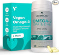 Vegan Omega 3 Supplement – EPA DHA Supplements &amp Vitamin D3 – Algae Omega 3 Vegan Supplements for Brain Eye &amp Heart Health – for Kids &amp Adults (180 Capsules)