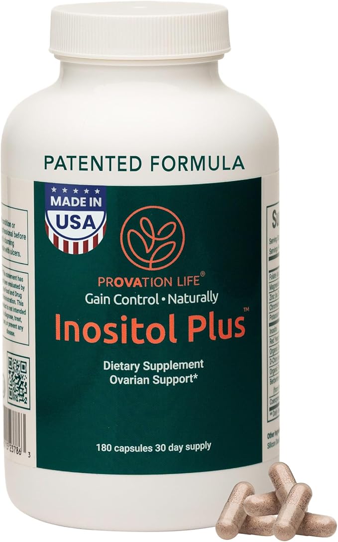 Inositol Plus Supplement for Women | Ovarian Health Hormone Balance Fertility Ovulation | 40:1 Myo-Inositol D-Chiro &amp 12 Ingredients | Developed by Medical Doctor | 120 Capsules
