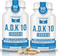 ADK 10 Supplement (180 Count) - Physician Formulated Vitamins A1 D3 &amp K2 (as MK7) for Bone Health - Immune System Support - Gluten Free Soy Free Non-GMO - 90 Capsules