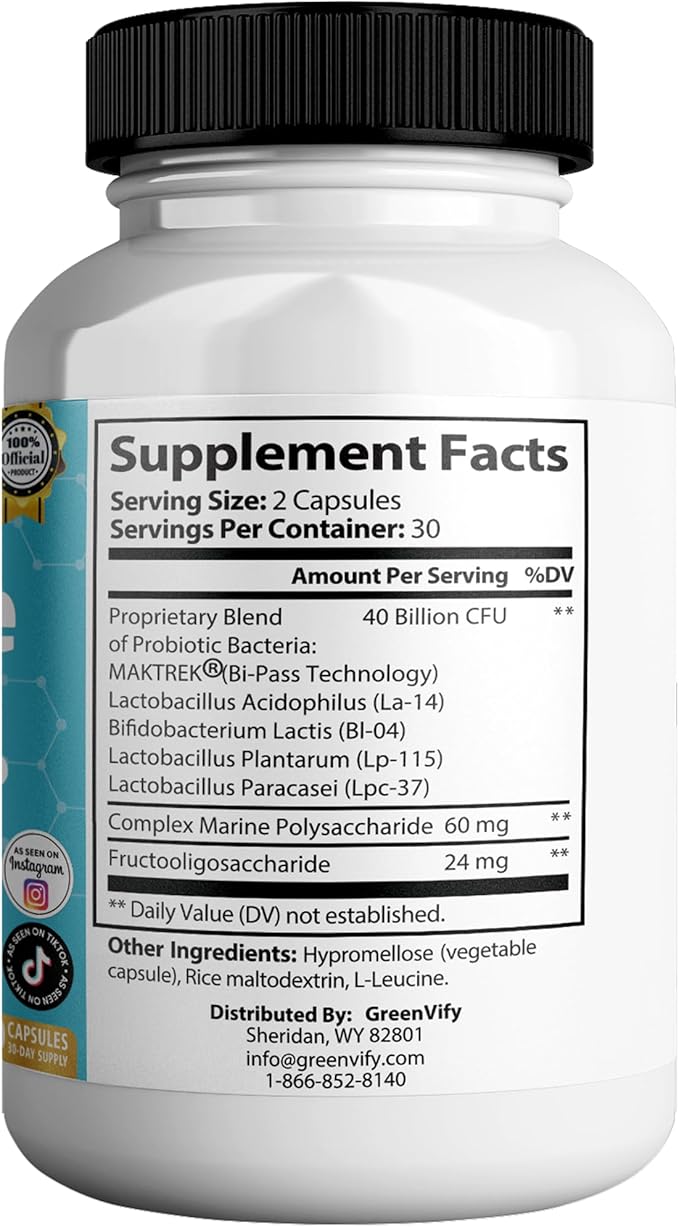 DentaVive Max Probiotic Supplement 40 Billion CFU 60 Capsules Premium Oral Health Support for Teeth Gums Digestive Health (5)