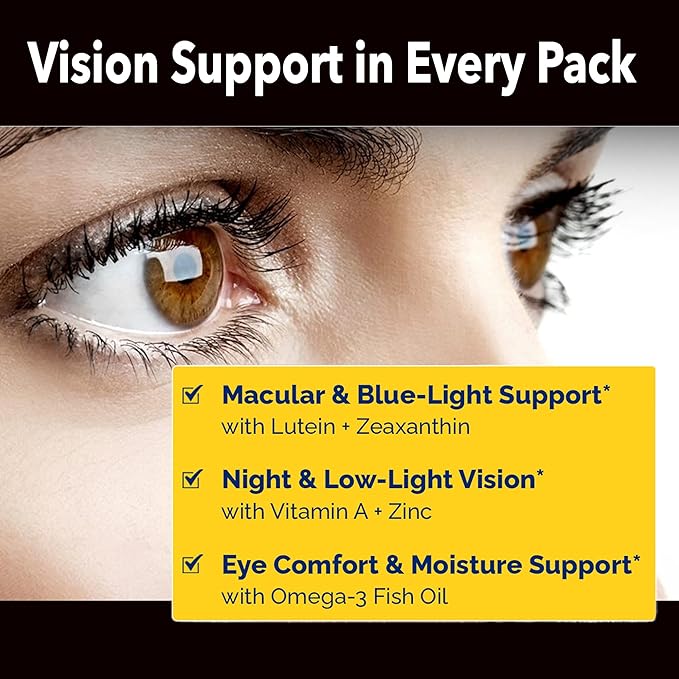 Daily Vitamin Packs for Men &amp Women – Immune Energy &amp Heart Support with Vitamin D3 Omega-3 Probiotics Methyl B12 &amp Vitamin C – Multivitamin with Lutein – Planet 3 Vitamin Packs 30 Pa