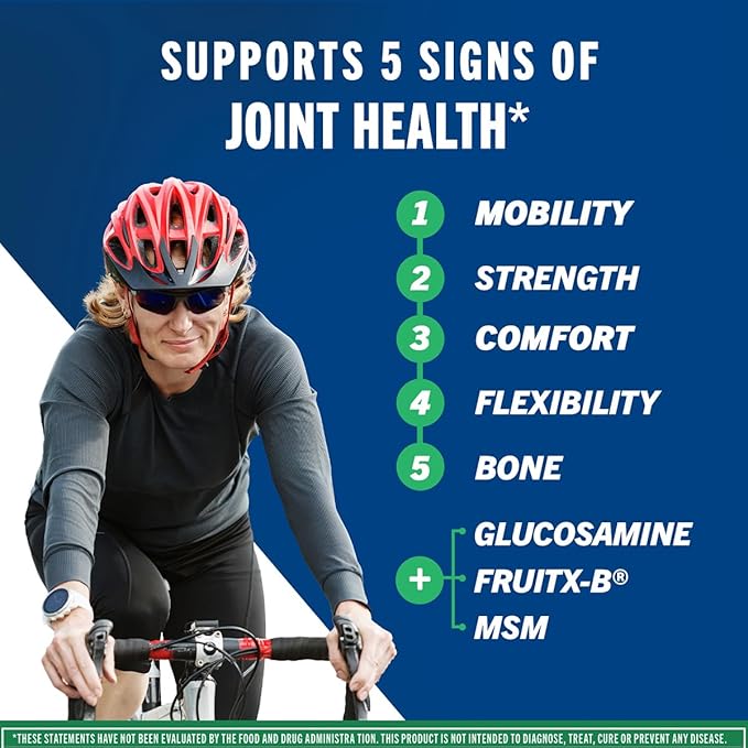 Move Free Advanced Glucosamine Chondroitin MSM Joint Support Supplement Supports Mobility Comfort Strength Flexibility &amp Bone 120 Tablets/40 Servings