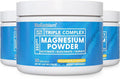 BioEmblem Triple Complex Magnesium Powder Drink - 350mg High Absorption Magnesium Glycinate Gluconate Taurate &amp GABA for Rest Sleep &amp Brain Health - Passionfruit Mango Flavor - Vegan(90 Se