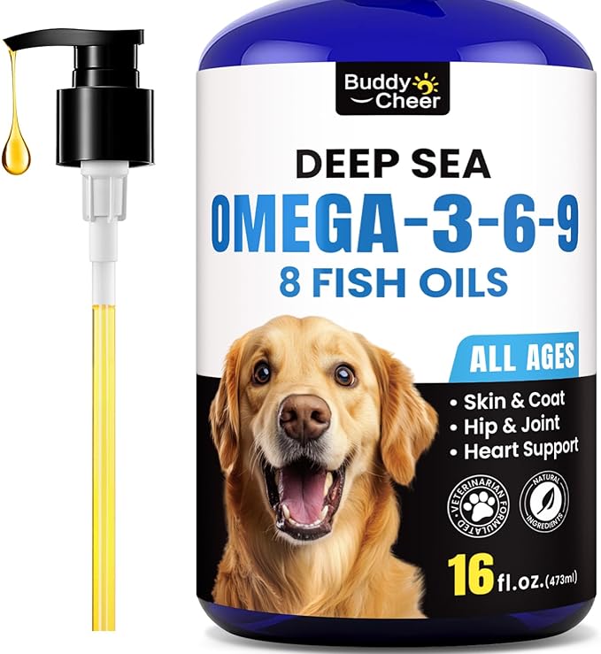 Omega 3 Salmon Oil for Dogs – Natural Liquid Supplement for Coat and Joint Function
