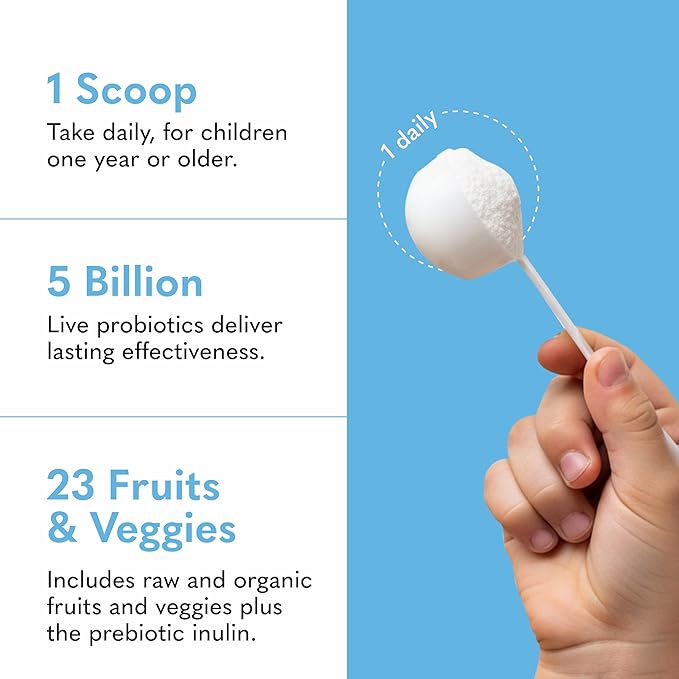 Garden of Life Raw Probiotics Kids - 5 Billion CFU - Whole Food Probiotic for Gut Health &amp Immune Support - for Children Ages 1 Year &amp Older - 60 Servings