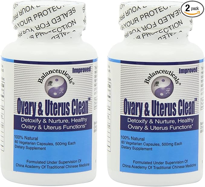Ovary &amp Uterus Clean 500 mg Dietary Supplement Capsules 60-Count Bottle (Pack of 2)