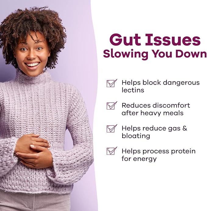 GOBIOTIX Lectin Defense - Lectin Blocker Supplement for Leaky Gut with MSM and Digestive Enzymes - Aids in Intestinal Health for Women and Men - Non-GMO + Gluten Free - 60 Capsules (2)