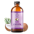 C60 Power C60 in Organic MCT Coconut Oil - Natural Wellness &amp Antioxidant Support for Men &amp Women 99.99% Pure Carbon Fullerenes Promotes Energy Mental Clarity &amp Stamina - 16 fl oz Bott