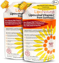 Lipo Naturals Liposomal Vitamin C 1000mg Liquid (2-Pack 60 Doses) - Natural Formula Immunity + Energy Support - Vegan China-Free (15oz / 443ml ea.)