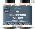 Eu Natural Conception for Him - Male Fertility Supplements with Ashwagandha Folate &amp Zinc - Sperm Count Motility &amp Strength Support - Fertility Support for Men 120 Vegetarian Capsules