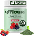 Super Greens Powder 60 Servings - Immunity Digestive Enzymes &amp Probiotics for Energy Gut Health Bloating Relief for Women - Greens Superfood Powder - Mixed Berry