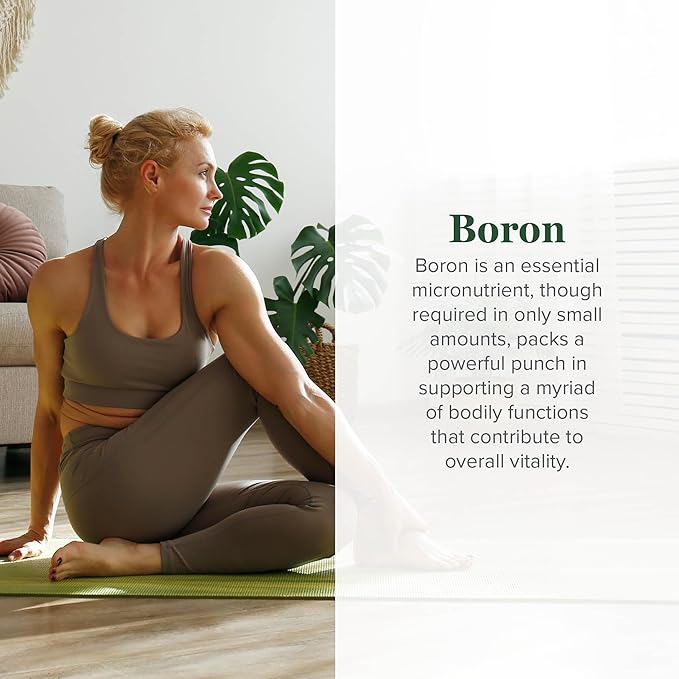 Global Healing Center - Boron Supplement for Men and Women - More Bioavailable Than Liposomal for Bone Health Metabolism and Enhanced Magnesium Absorption 5 mg (2 Oz)