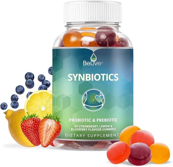 BeLive Probiotic + Prebiotic Bundle for Better Gut Health with 5 Billion CFUs for Digestive Health &amp High Strength Inulin (3g) Dietary Fiber