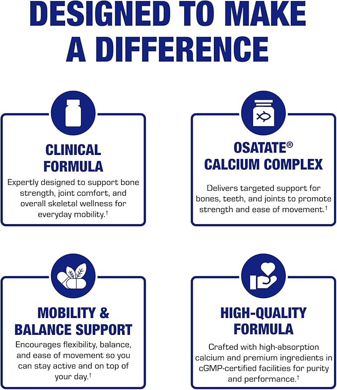 Remineralizing Calcium Hydroxyapatite Supplement - Clinical Formula Osteo Bone Health Supplement for Women &amp Men with Bioavailable Calcium Phosphate MHCC Complex for Density &amp Strength - 100 S