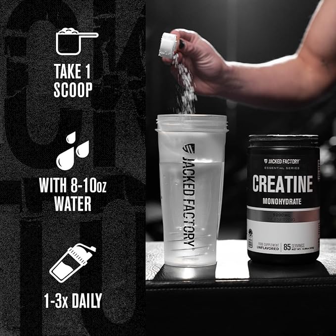 Jacked Factory Nitrosurge Pre-Workout in Grape &amp Creatine Monohydrate for Men &amp Women