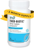 SFI Health Multi Enzyme Supplements for Digestive Health - Ther-Biotic Vital-Zymes Complete - Digestive Enzymes to Help Ease Indigestion &amp Aid Nutrient Absorption (120 Capsules)