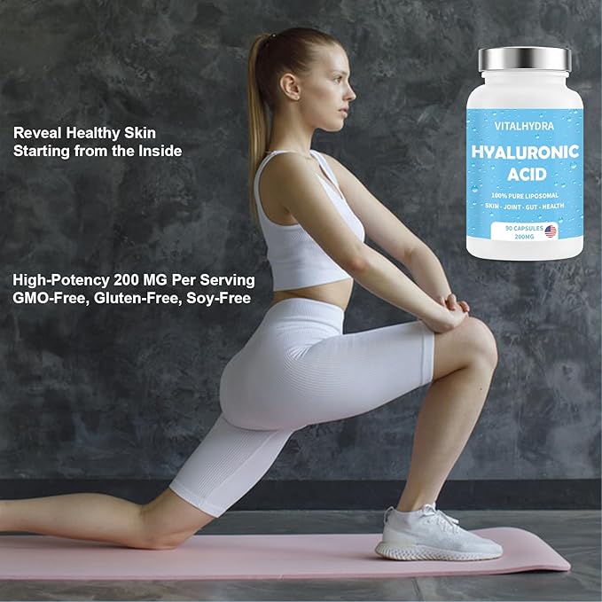 Hyaluronic Acid Hyaluronic Acid Joint Supplements Capsules Non-GMO and Gluten Free 90 Capsules 200mg (1 PCS)