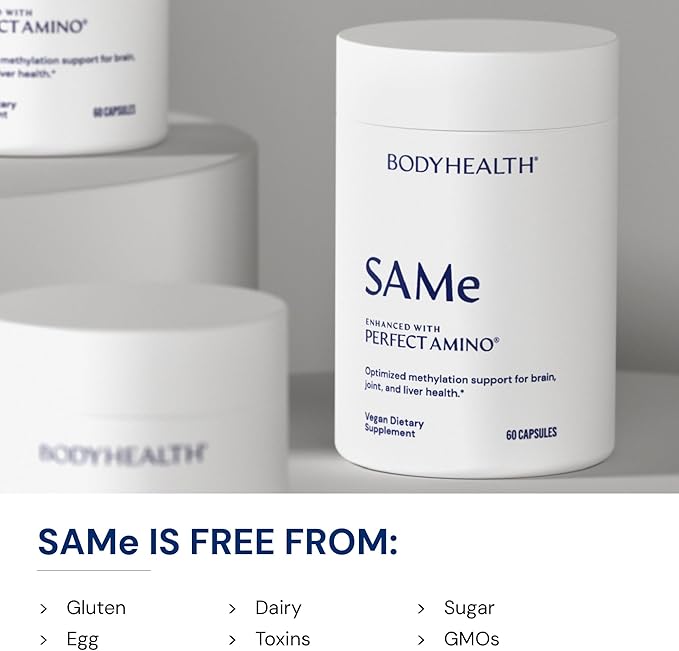 BodyHealth Same 400mg - Optimized Methylation Support for Brain Joint Cartilage and Liver Health* - 60 Capsules