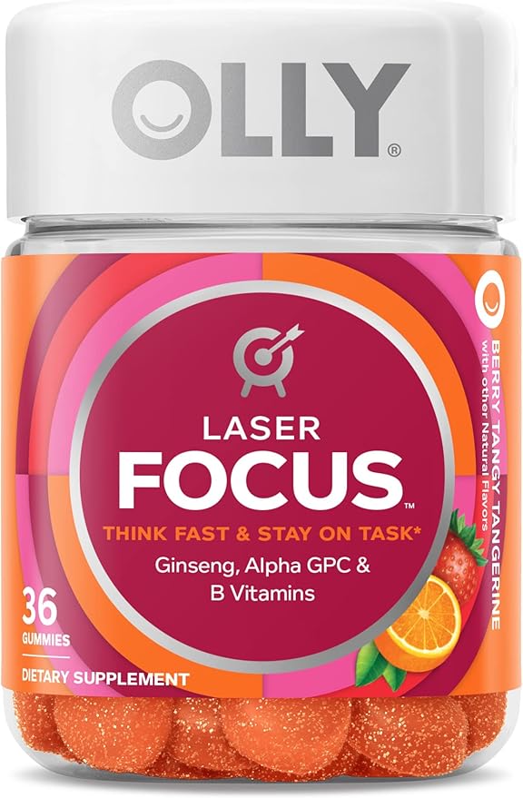 OLLY Fiber Gummy Rings 50ct &amp Laser Focus Gummy 36 Count
